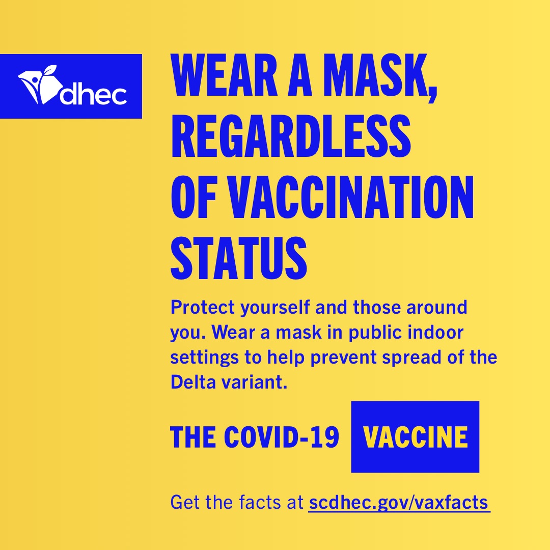 Wear a mask, regardless of vaccination status graphic