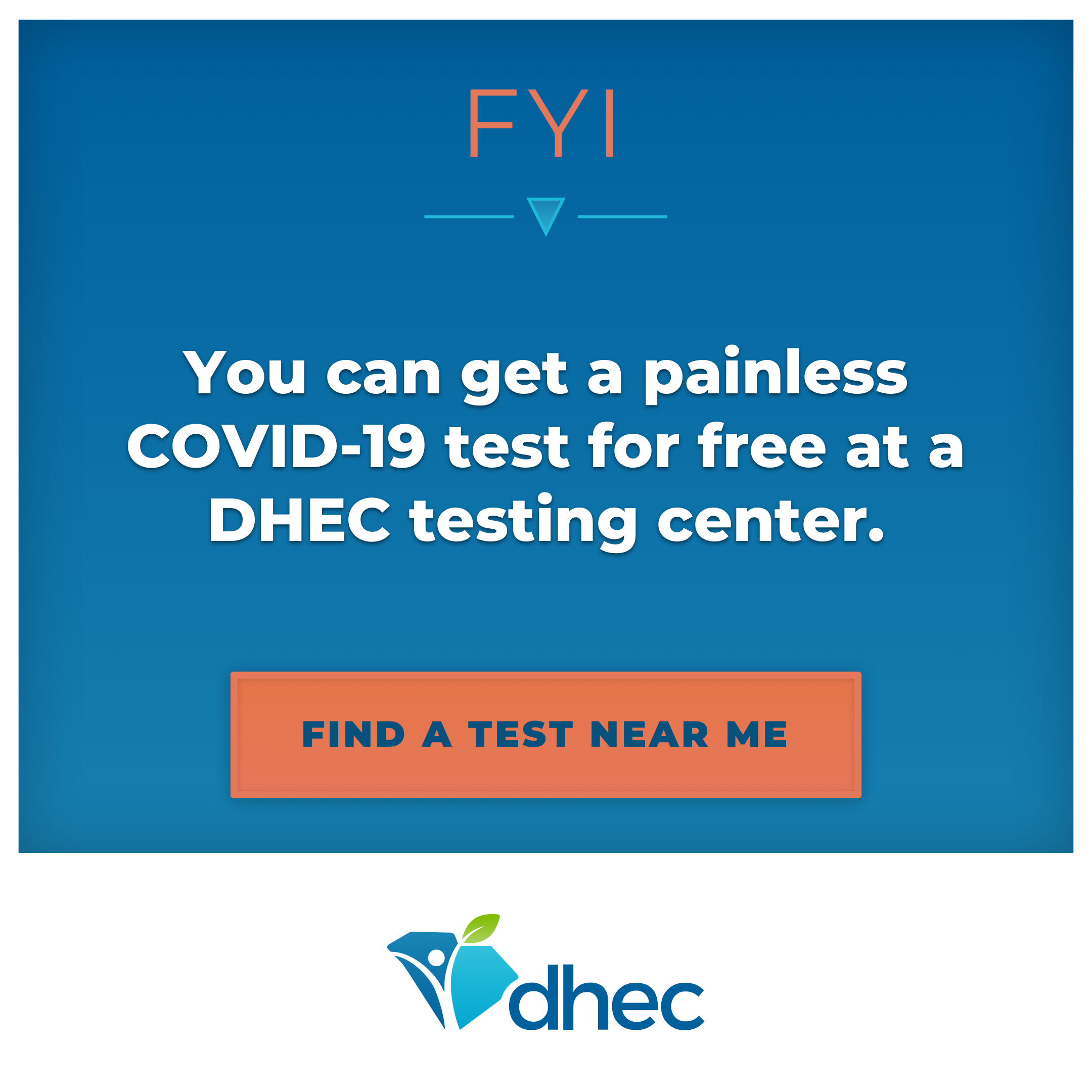 Free Painless test at DHEC testing center